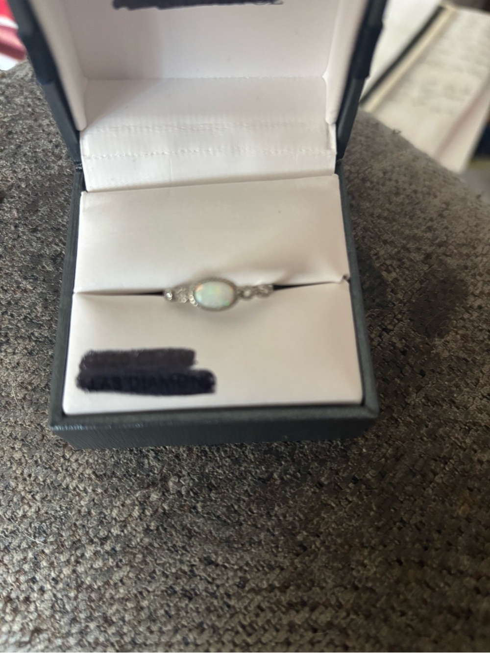 Kohl's Opal Oval Ring with Silver Accents